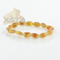 Raw olive cognac amber bracelet